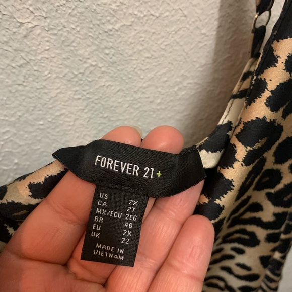 Forever21 Midi Cheetah Print Slip Dress - Picture 2 of 2
